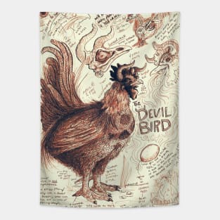 Devil Bird Cryptid Rooster Tapestry