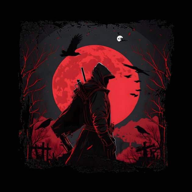 Raven Man Diablo BRZRKR a Witcher on Red Moon by MLArtifex