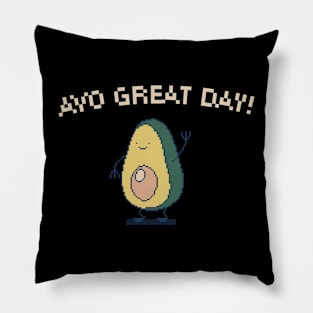 Avo Great Day! 8-Bit Pixel Art Avocado Pillow