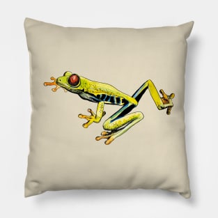 green frog Pillow