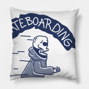 skateboard skeleton II Pillow