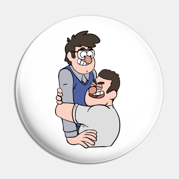 Stan and Ford hug Pin by Julientel89