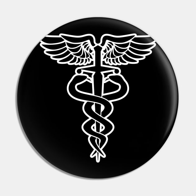 Caduceus medical symbol with two snakes sword and wings Pin by hobrath