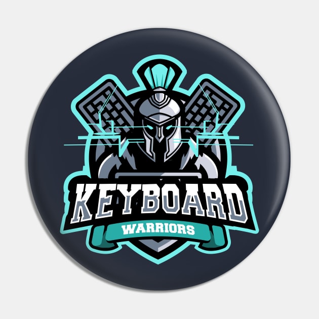 Team Keyboard Warriors Pin by artlahdesigns