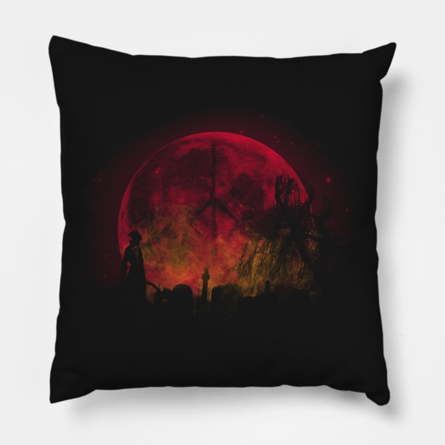 BloodMoon Pillow by RhunaArt