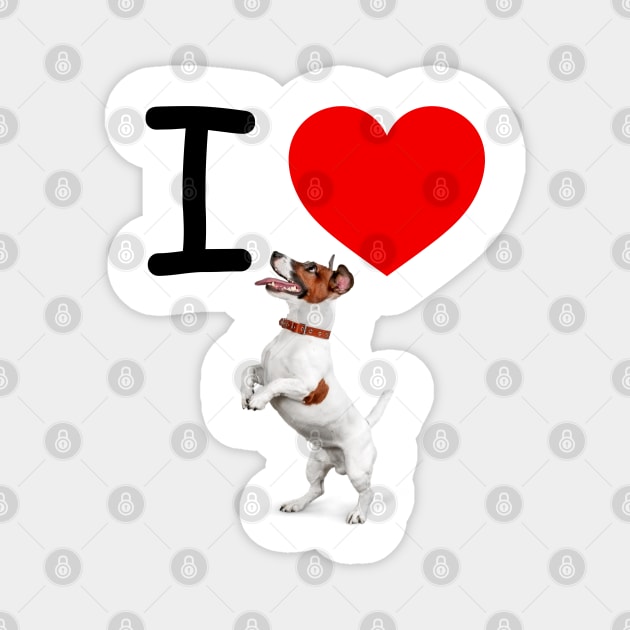 I HEART JACK RUSSELL Magnet by EmoteYourself