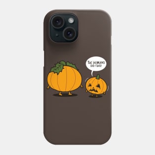 Funny Cute Kawaii Halloween Pumpkin Carving Original Autumn Fall Cartoon Phone Case