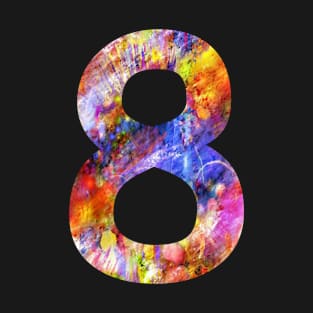 Number 8 Colorful Gift T-Shirt