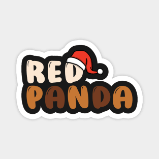 Christmas Red Panda Typography Magnet