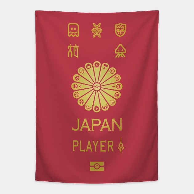 Passport to Gaming - Player 1 JPN Tapestry by HtCRU