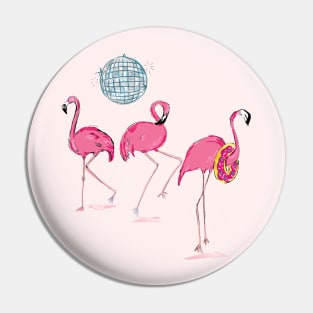 Flamingo Flashy Dance Pin