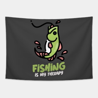 Fishing is my therapy 4 Tapestry