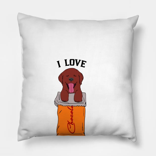 Chocolate Lab Pillow by Issacart