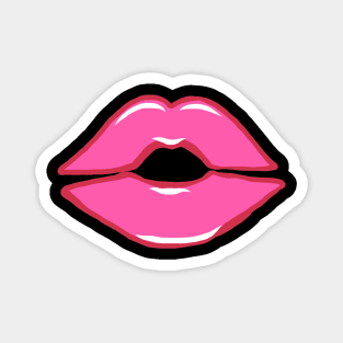 Full lips girlie lips kissing mouth red mouth lip Magnet