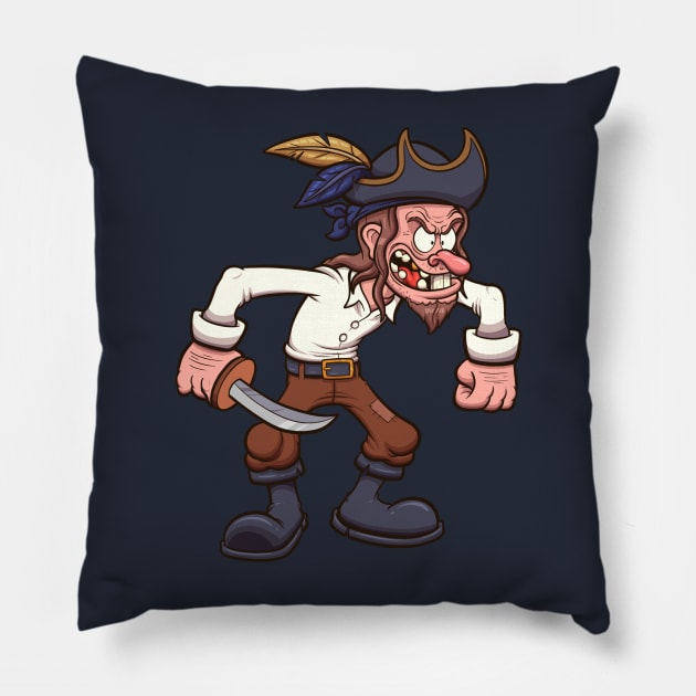 Cartoon Pirate Pillow by TheMaskedTooner