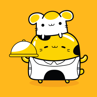 yellow cat chef profession T-Shirt