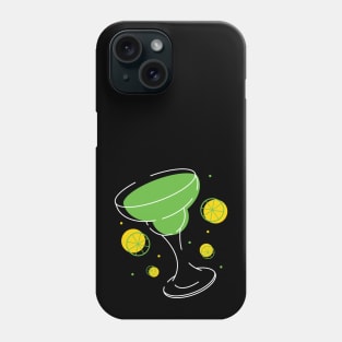 Green Margarita Lime Line Art Phone Case