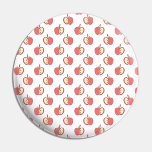 Apple White Pattern Pin