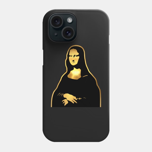 Mona Lisa Gold Phone Case by williamcuccio