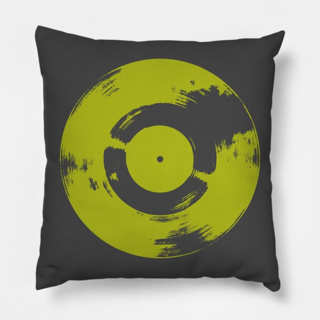 Retro Vinyl LP Record Graphic Pillow by Spindriftdesigns