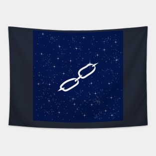 Chain, link, connection, team, technology, light, universe, cosmos, galaxy, shine, concept Tapestry