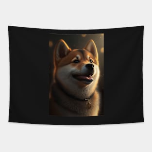 Happy Shiba Inu Dog Tapestry