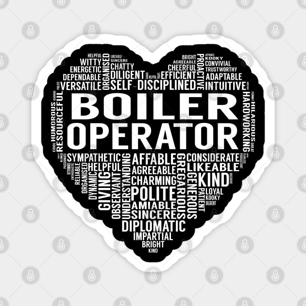 Boiler Operator Heart Magnet by LotusTee