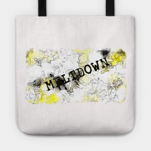 Meltdown Line Art Drawing Tote