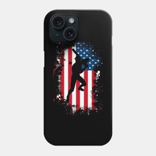 American Flag Baseball Team Gift for Men Boys Phone Case