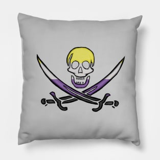 Nonbinary Pirate Pride Pillow