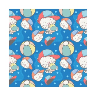 Cute Cat Seamless Patterns T-Shirt