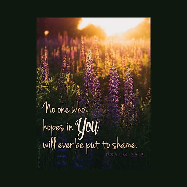 No one who hopes in You will ever be put to shame, Lord. by Third Day Media, LLC.