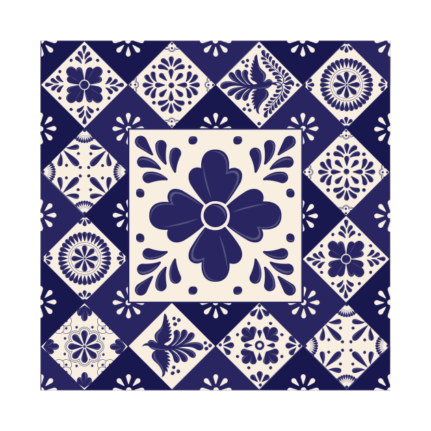 Mexican Talavera Tiles Pattern by Akbaly