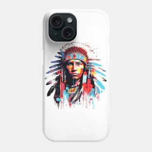 American Native Indian Brave Warrior Inspiration People Abstract Phone Case