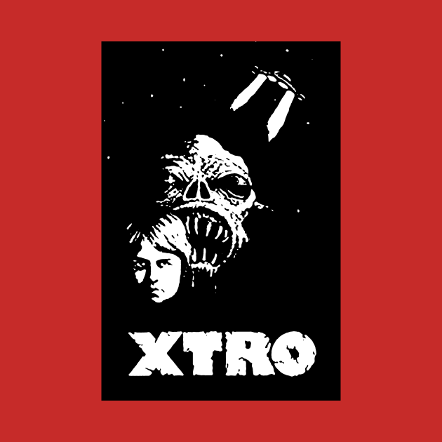 Xtro poster in black and white by Asanisimasa