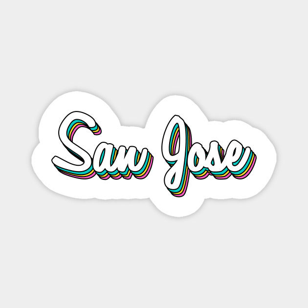 Retro San Jose Magnet by lolosenese