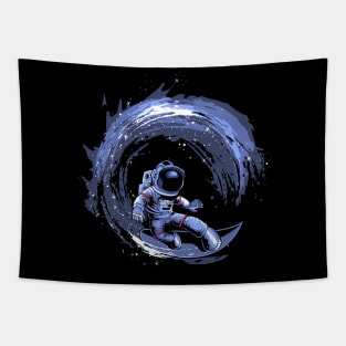 Surfing in space Tapestry