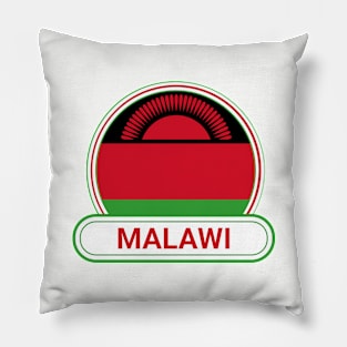 Malawi Country Badge - Malawi Flag Pillow