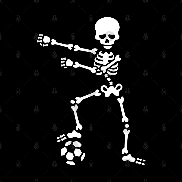 Football soccer the floss dance flossing skeleton by LaundryFactory