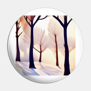 Tranquil Forest in Winter Pin