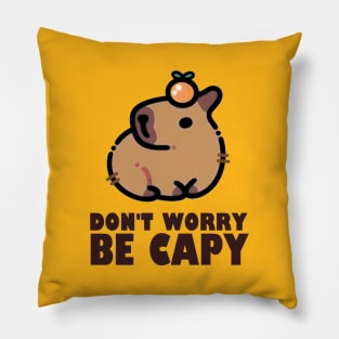 Don't Worry Be Capy - Capybara Pillow