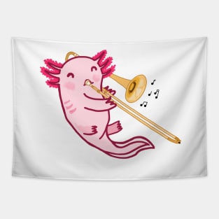 Trombone Axolotl Tapestry