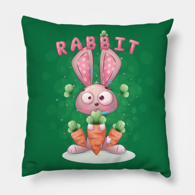 Sweet Baby Rabbit Pillow by KOTOdesign