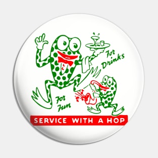 Vintage Matchbook Service With A Hop Funny Cartoon Frog Vintage Cocktail Lounge Matchbook Retro Fifties Restaurant Americana Pin