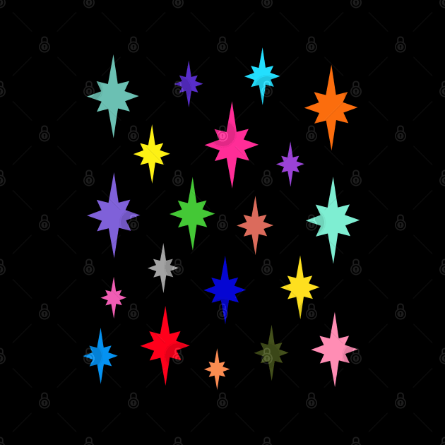 Christmas Stars Multi-Colour by OneThreeSix