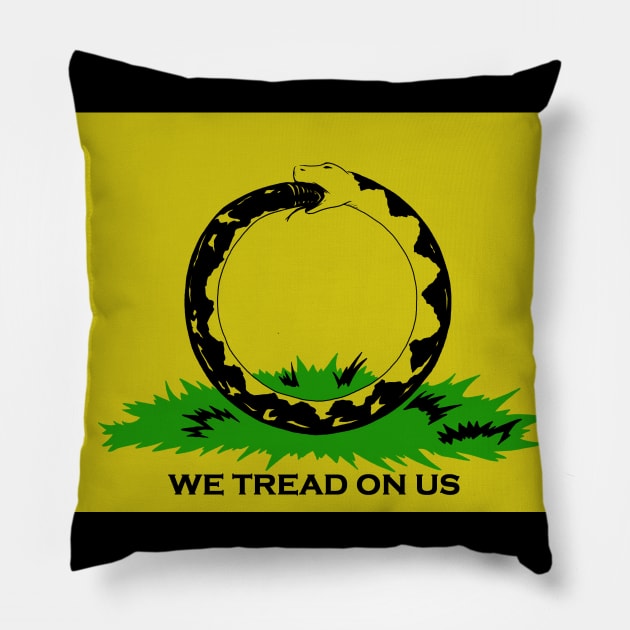 Gadsden Ouroboros Pillow by Art of Lee Bokma