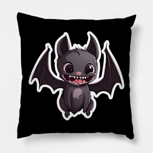 cute bat with fangs Pillow