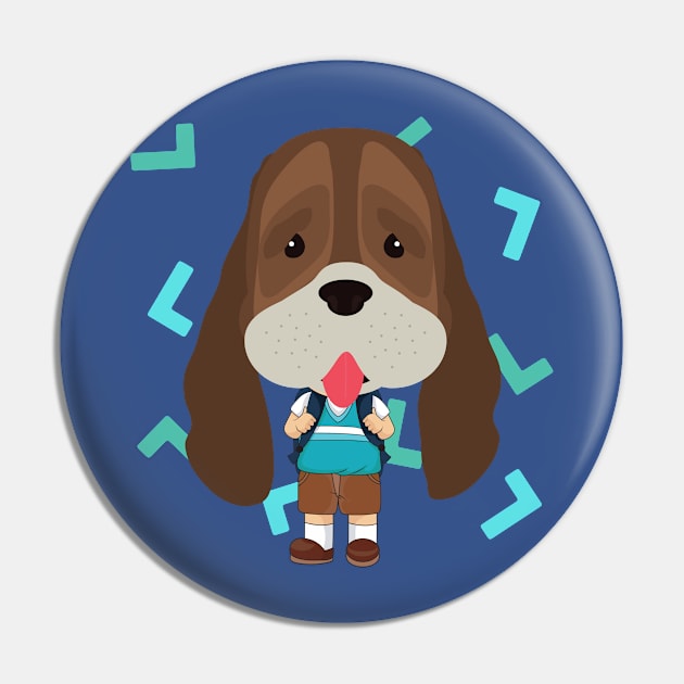 Spaniel dog head Pin by m-laP