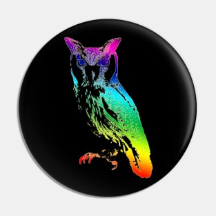 Owl Rainbow Pin