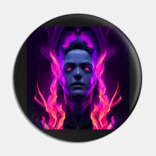 Dark Witch in Purple Flames - best selling Pin